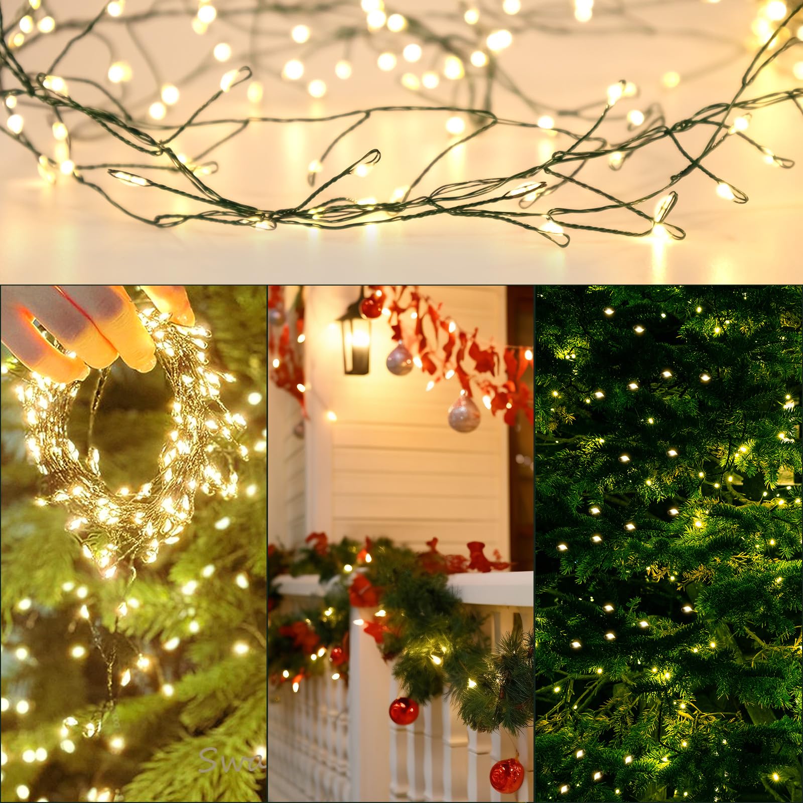 10FT 100 Micro LED Fairy Lights with Remote, 8 Modes & Timer