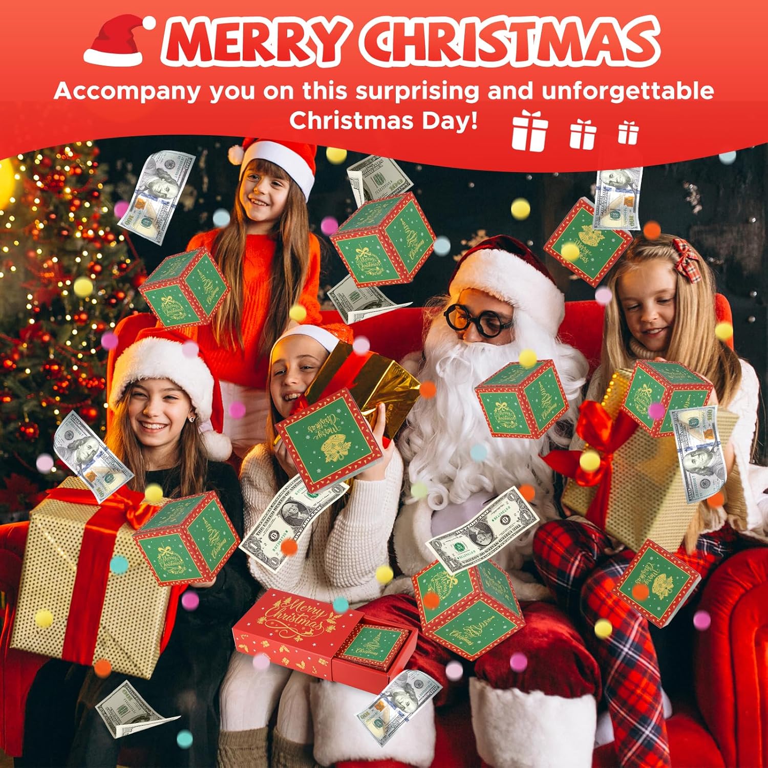 Christmas Surprise Gift Box Explosion for Money