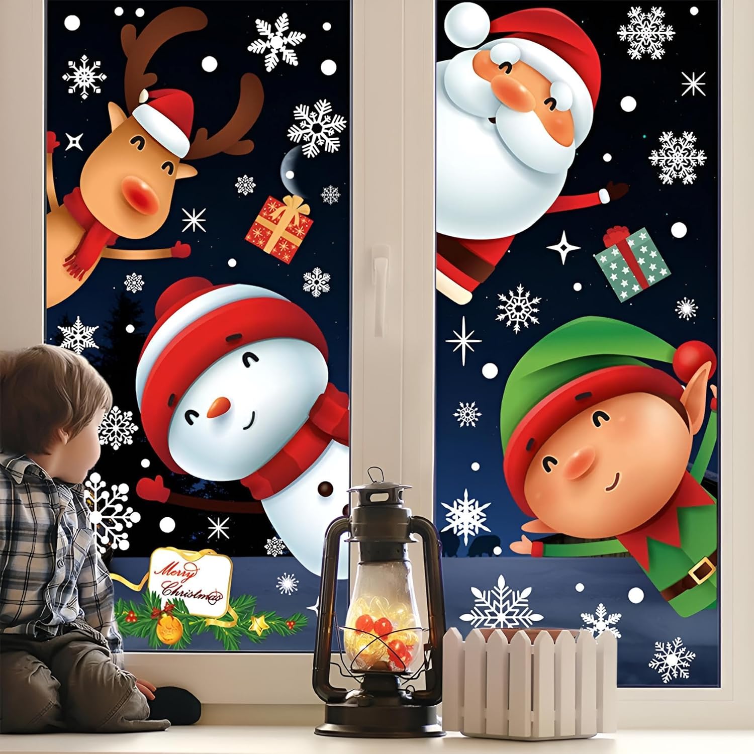 Christmas Window Clings Stickers Set