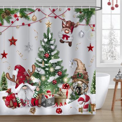 Christmas Gnomes Shower Curtain