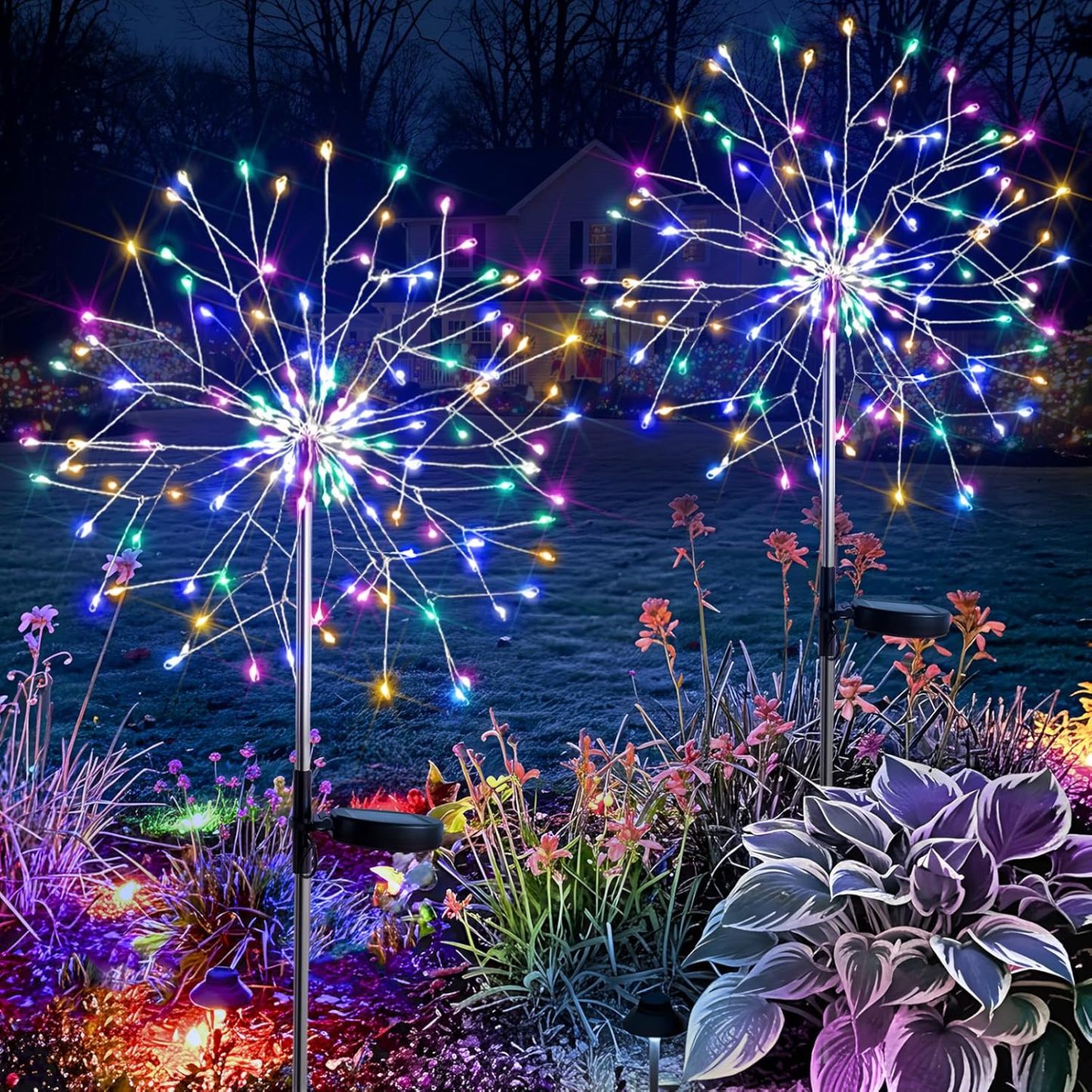150 LED Solar Firework Starburst Lights Outdoor Waterproof