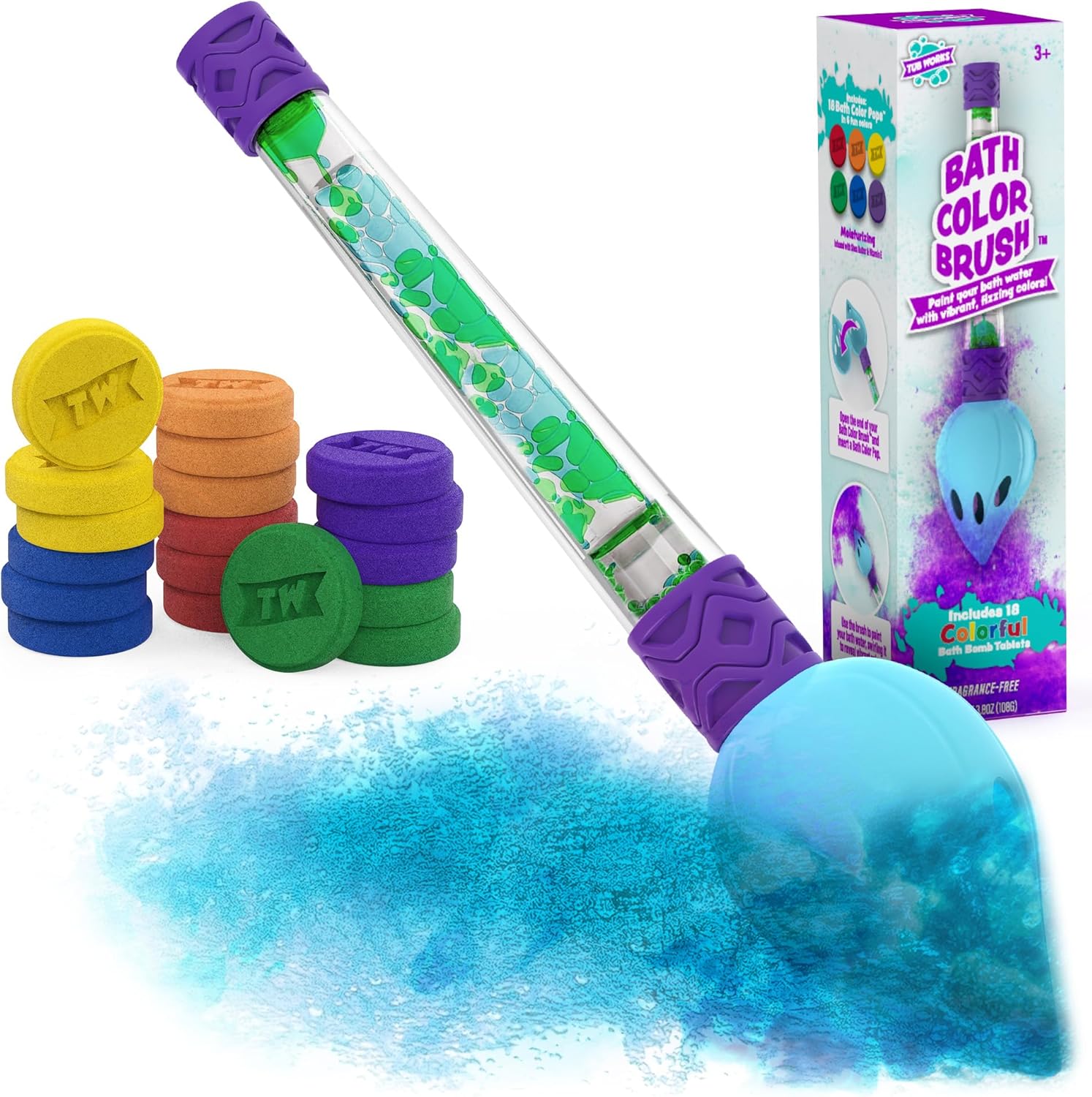 Kids Bath Color Brush & Bomb Set