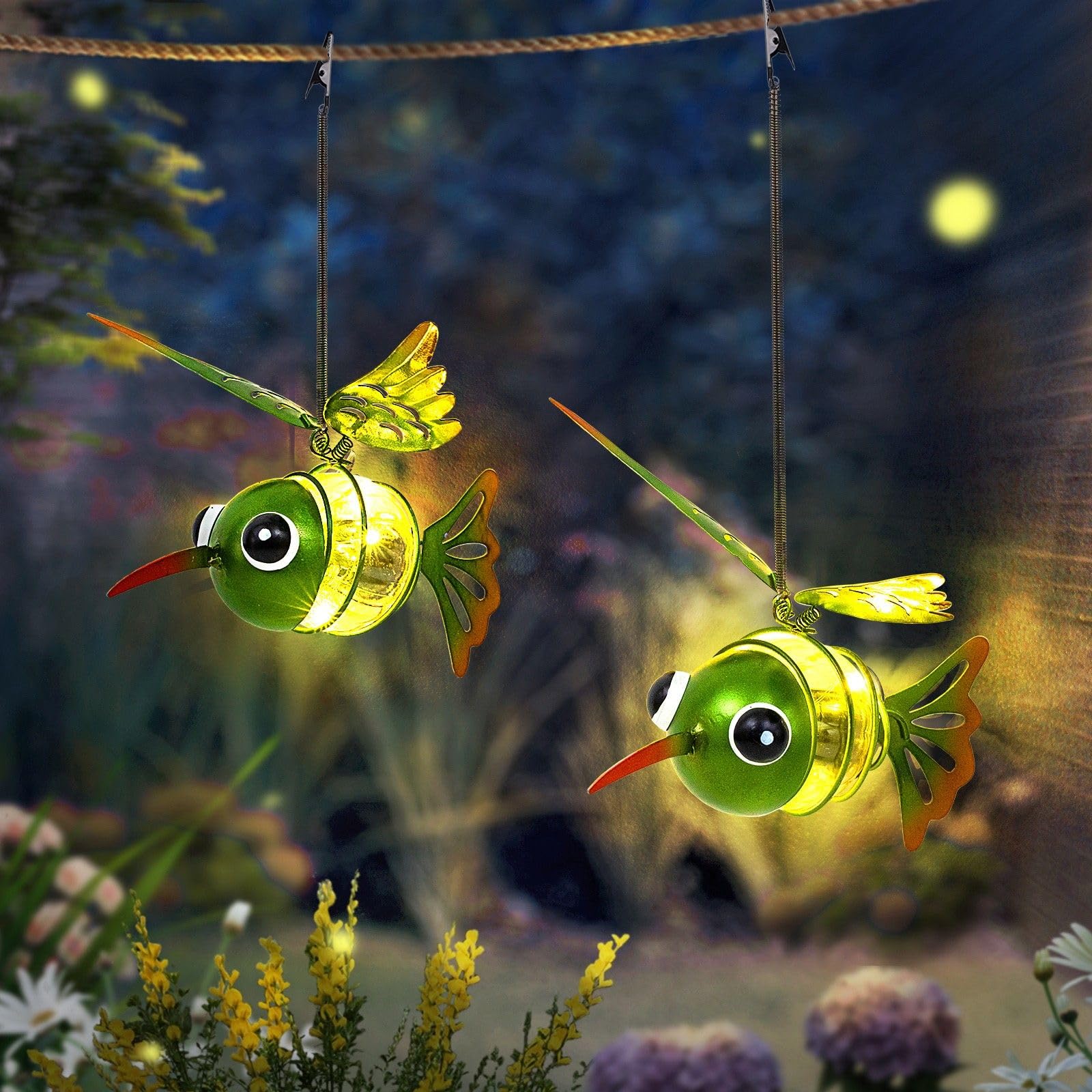 Solar Hanging Insect Lights LED Outdoor Waterproof