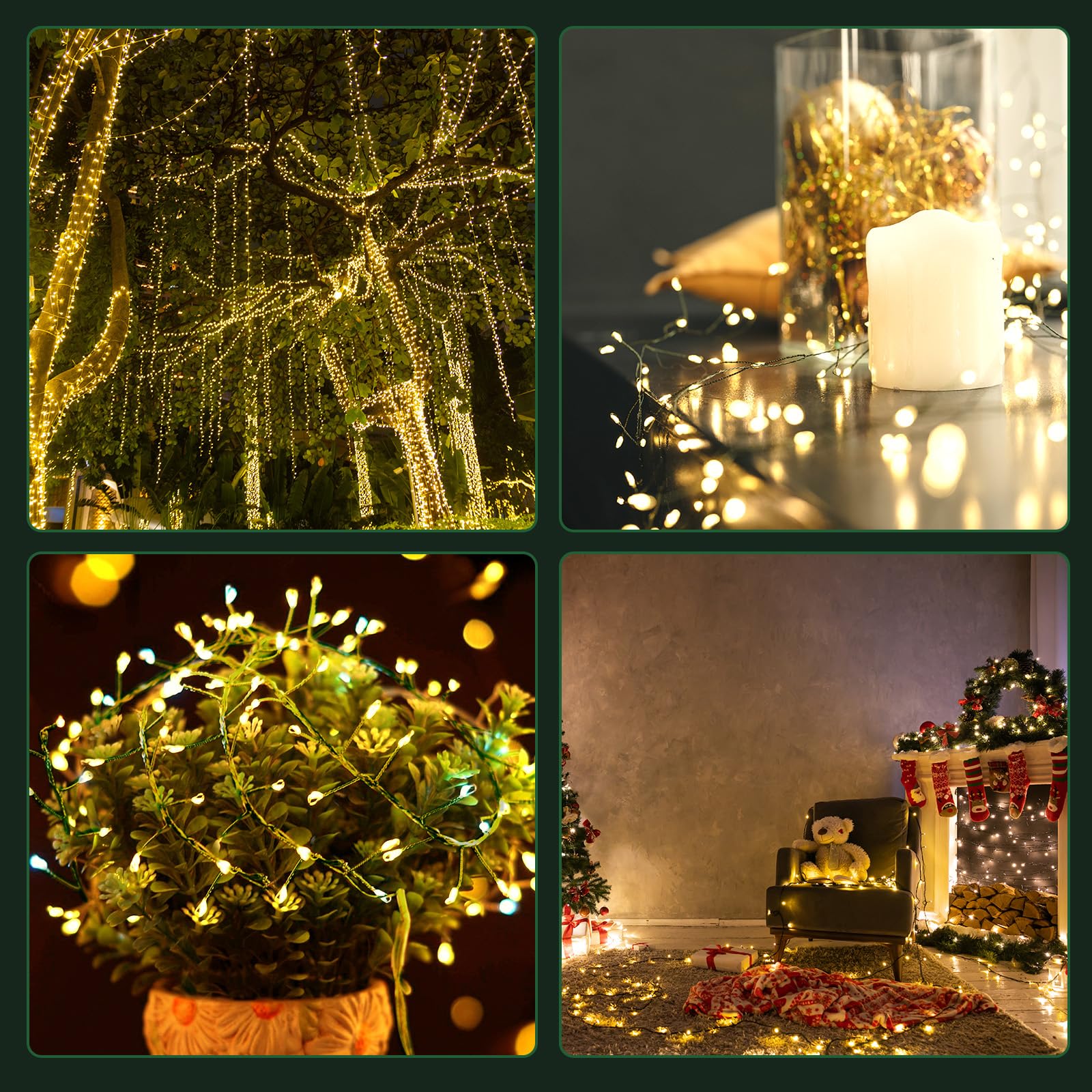 10FT 100 Micro LED Fairy Lights with Remote, 8 Modes & Timer
