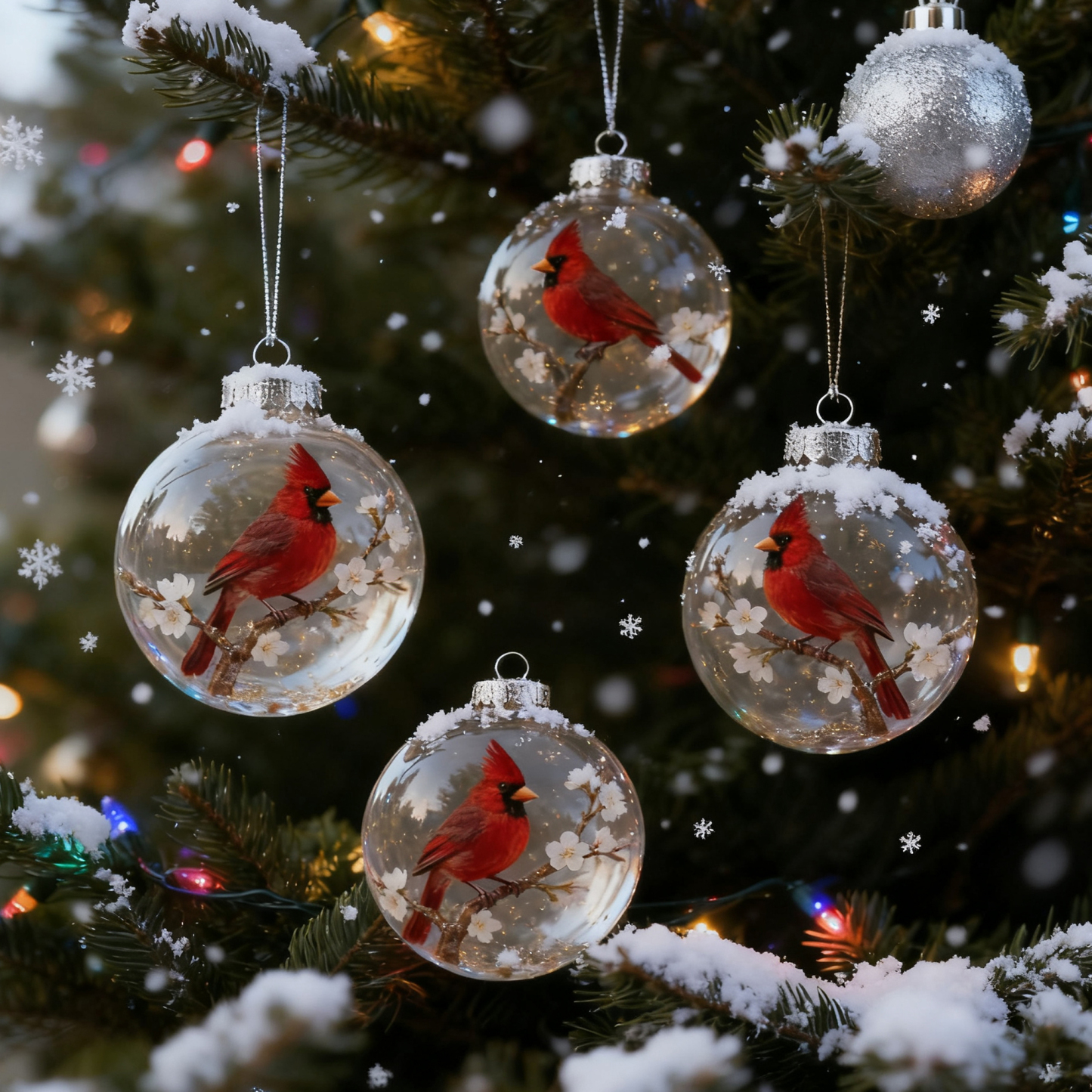 Nature’s Birds Crystal Glass Ornament