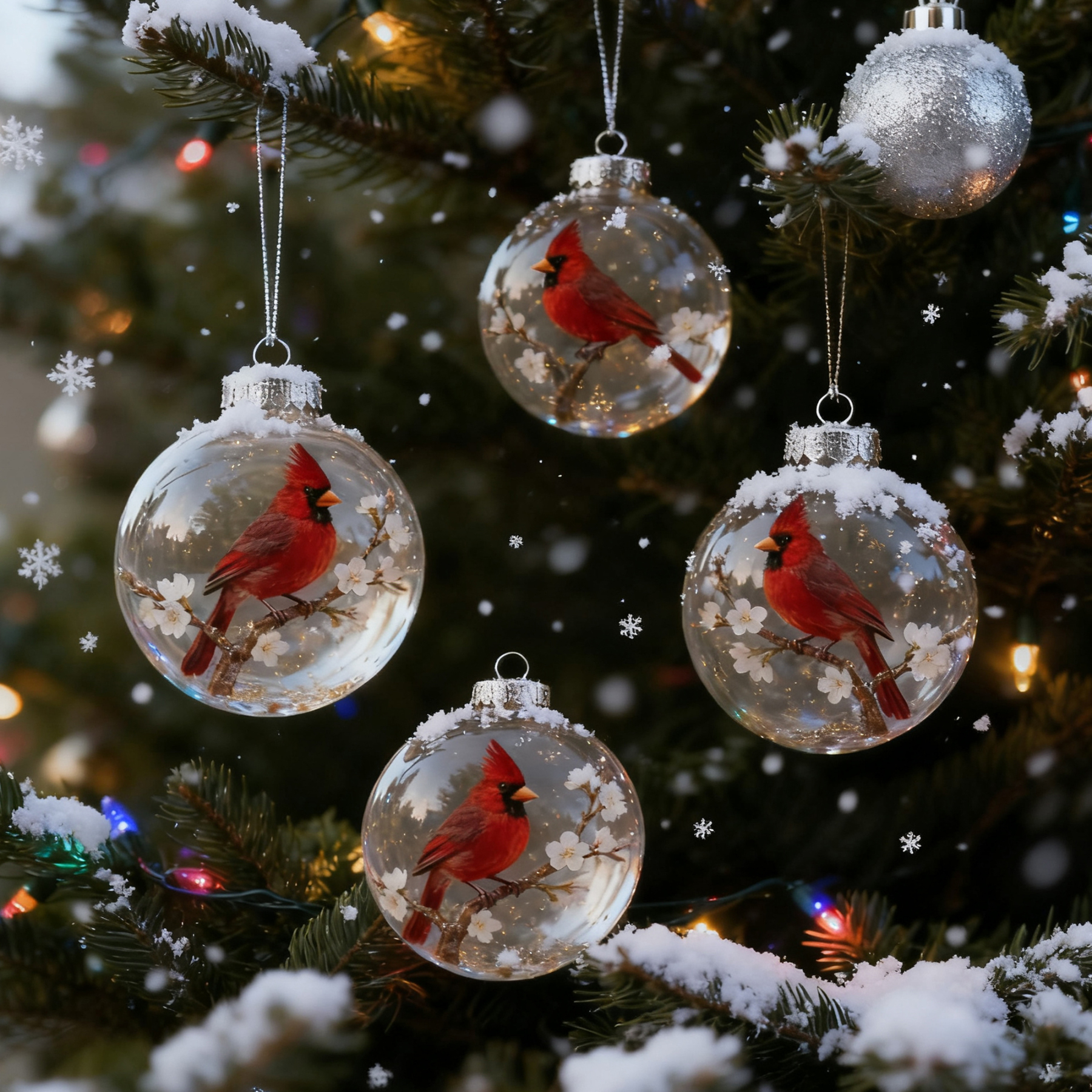 Nature’s Birds Crystal Glass Ornament