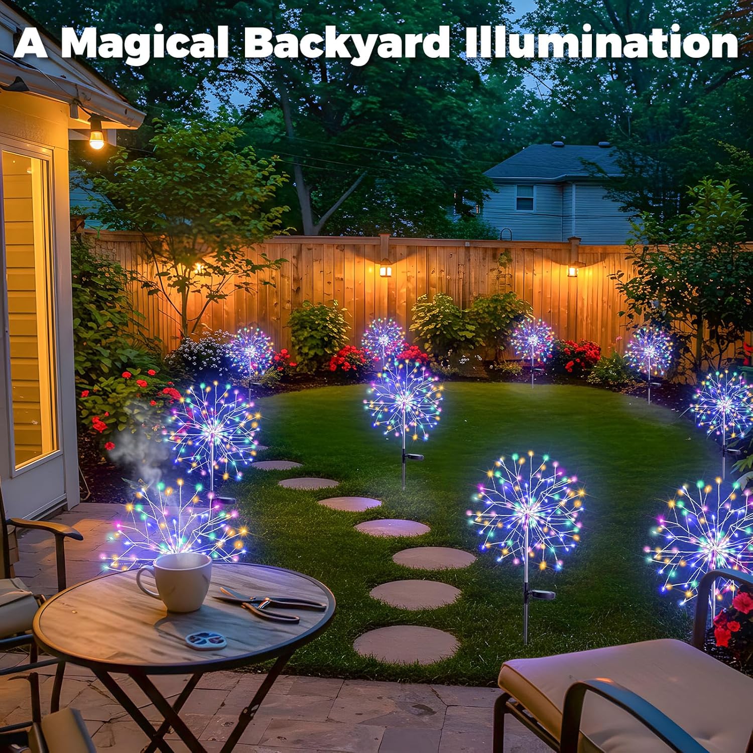 150 LED Solar Firework Starburst Lights Outdoor Waterproof