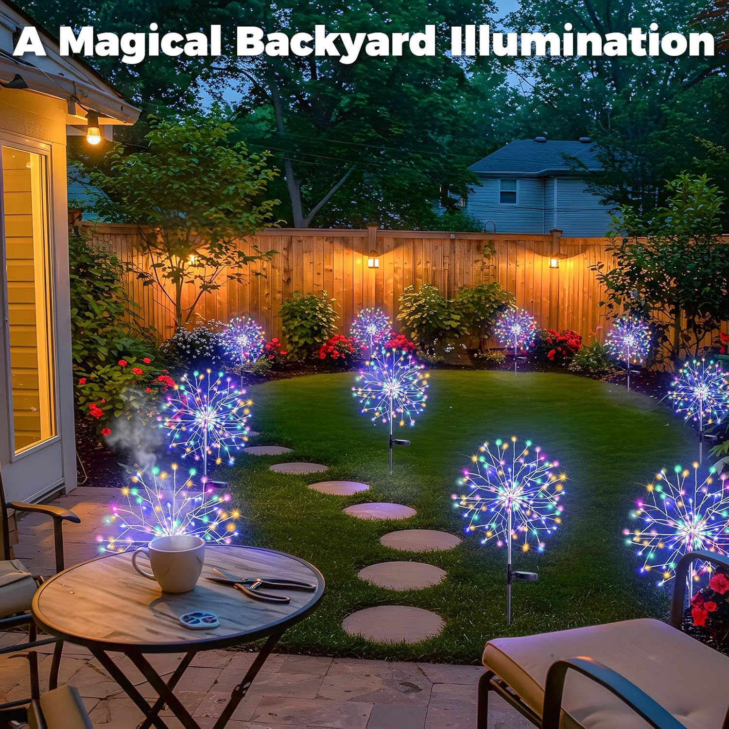 150 LED Solar Firework Starburst Lights Outdoor Waterproof