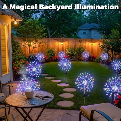 150 LED Solar Firework Starburst Lights Outdoor Waterproof