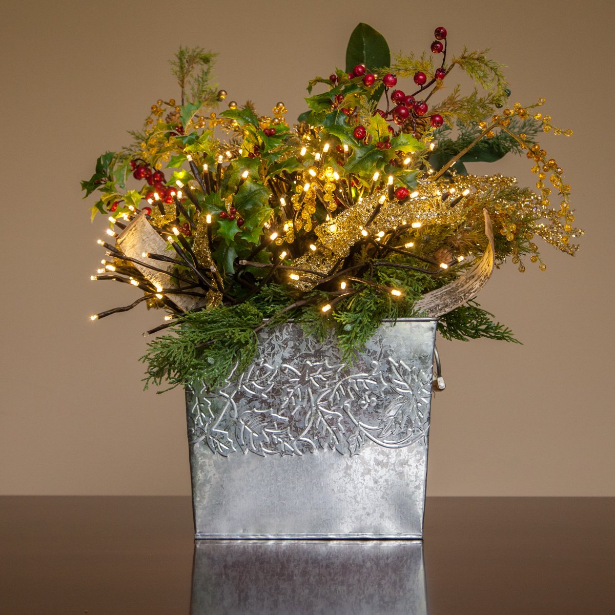 Christmas Starburst Lighted Branches with White LED Twinkle Lights