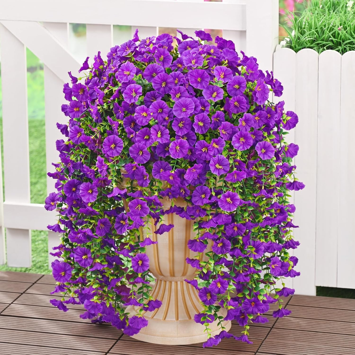 UV-Resistant Artificial Morning Glory Hanging Flowers