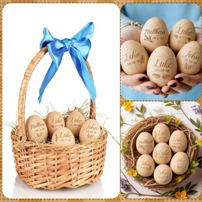 Christian Easter Wooden Eggs for Basket Stuffers & Gifts