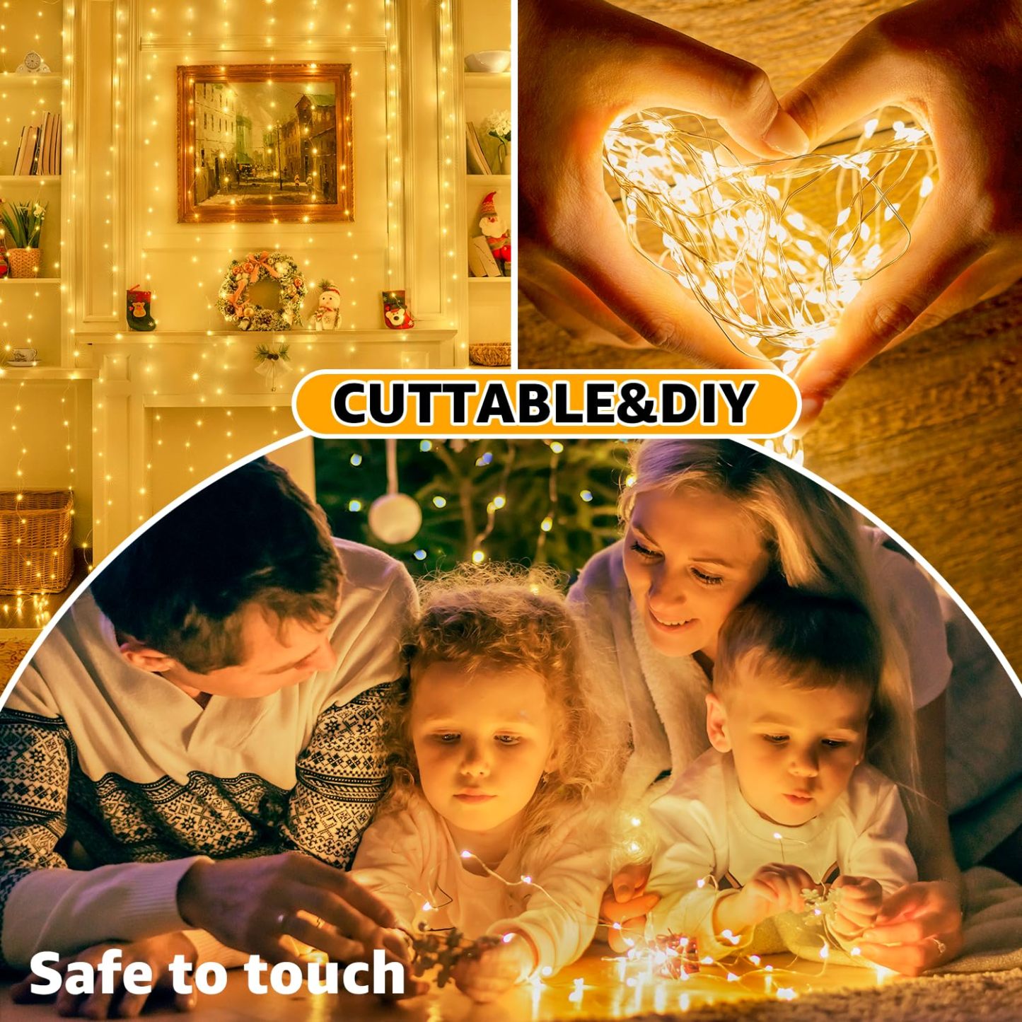10FT 10FT Curtain Fairy Lights 300 LED Indoor Outdoor String Lights