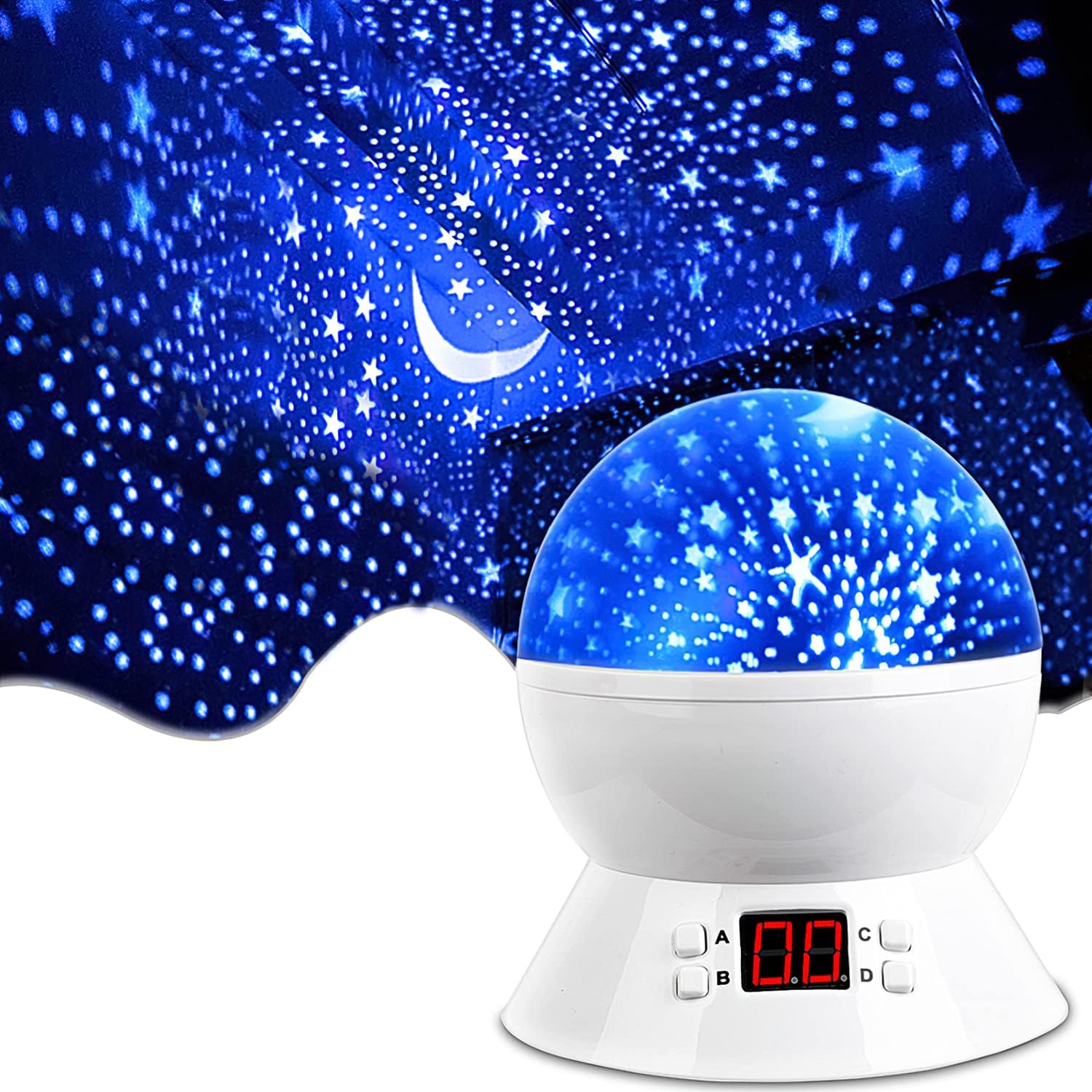 Snowflake Projector Night Light with Timer