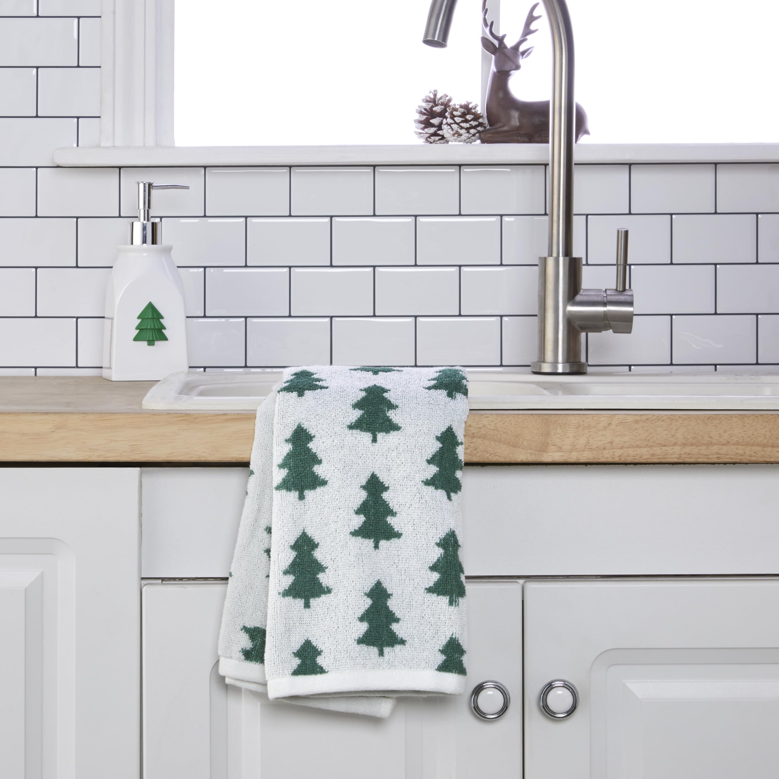 Holiday Pine Tree Kitchen & Bath Hand Towel