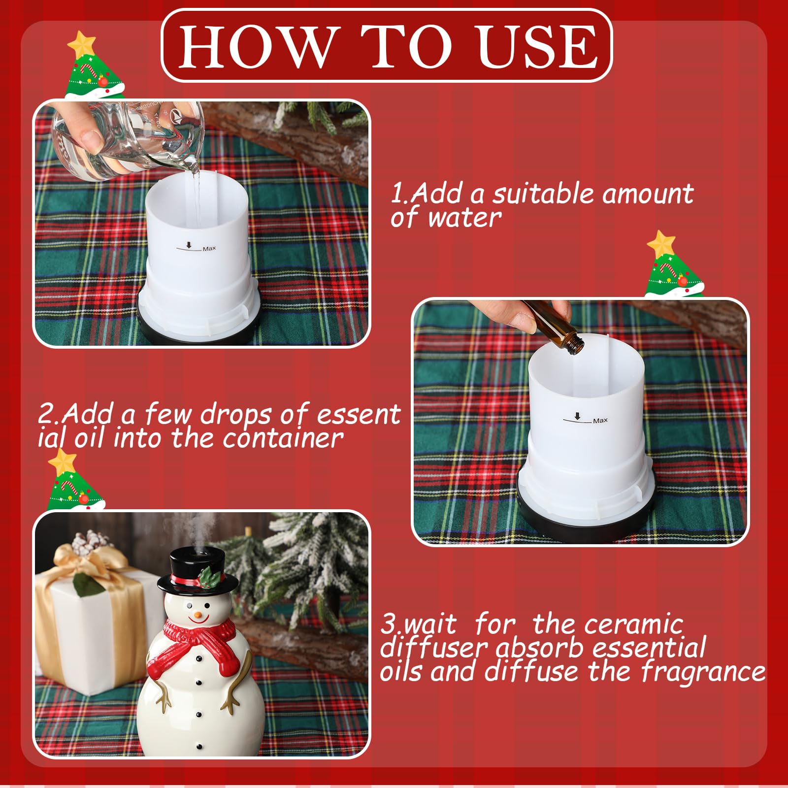 Christmas Gift Essential Oil Diffuser & Aromatherapy Humidifier