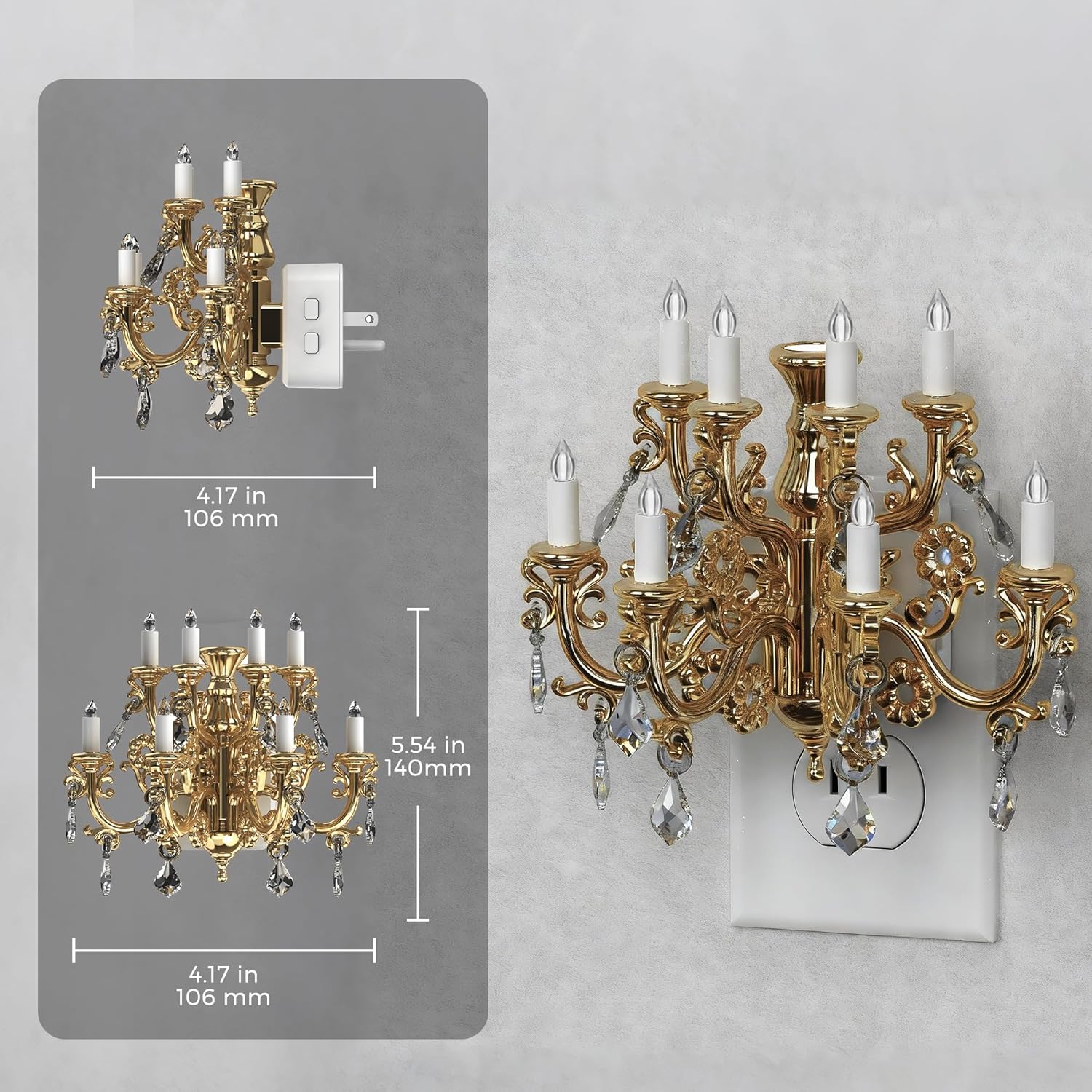 LED Christmas Night Light Plug In with Dusk to Dawn Sensor