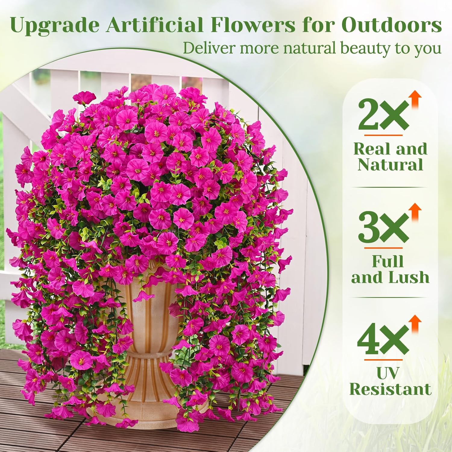 UV-Resistant Artificial Morning Glory Hanging Flowers