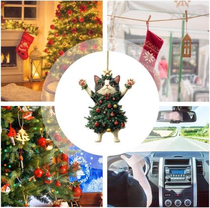Cat Christmas Tree Ornament