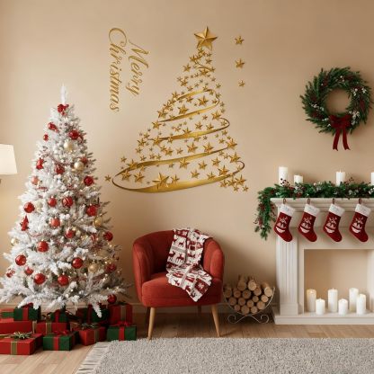 3 Pack 3D Santa Claus Christmas Wall Stickers