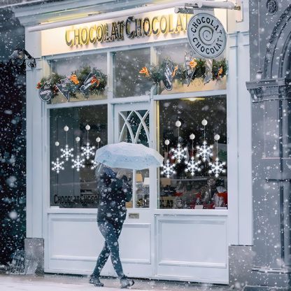 5-Pack Christmas Snowflake Window Lights with Timer