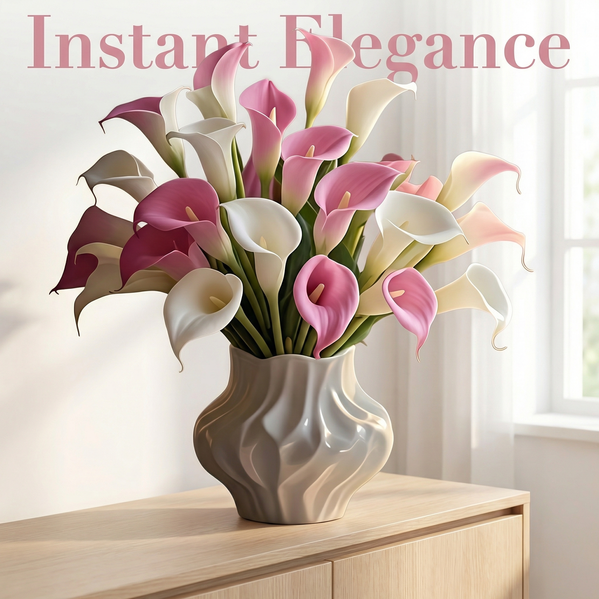 16Pcs Faux Calla Lily Floral Arrangement for Home Decor