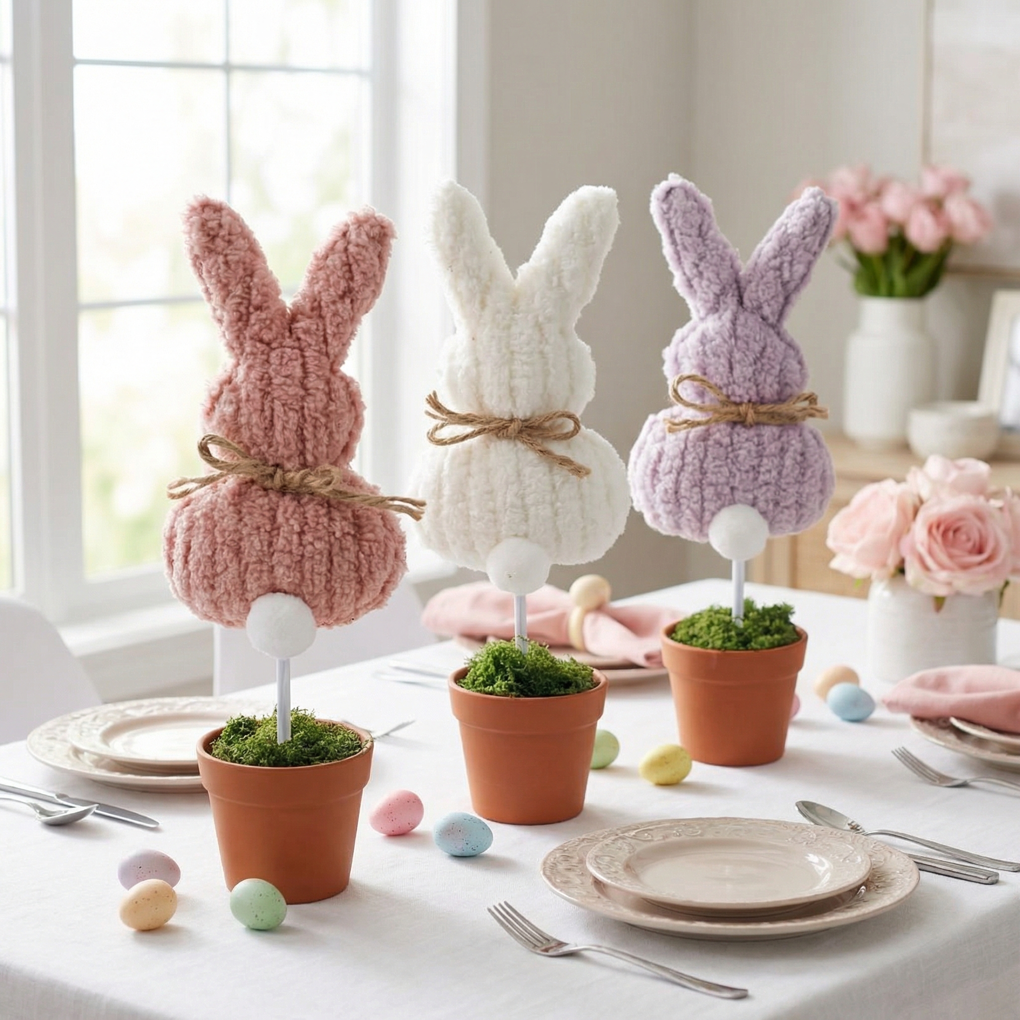 Cozy Spring Bunny Table Decor