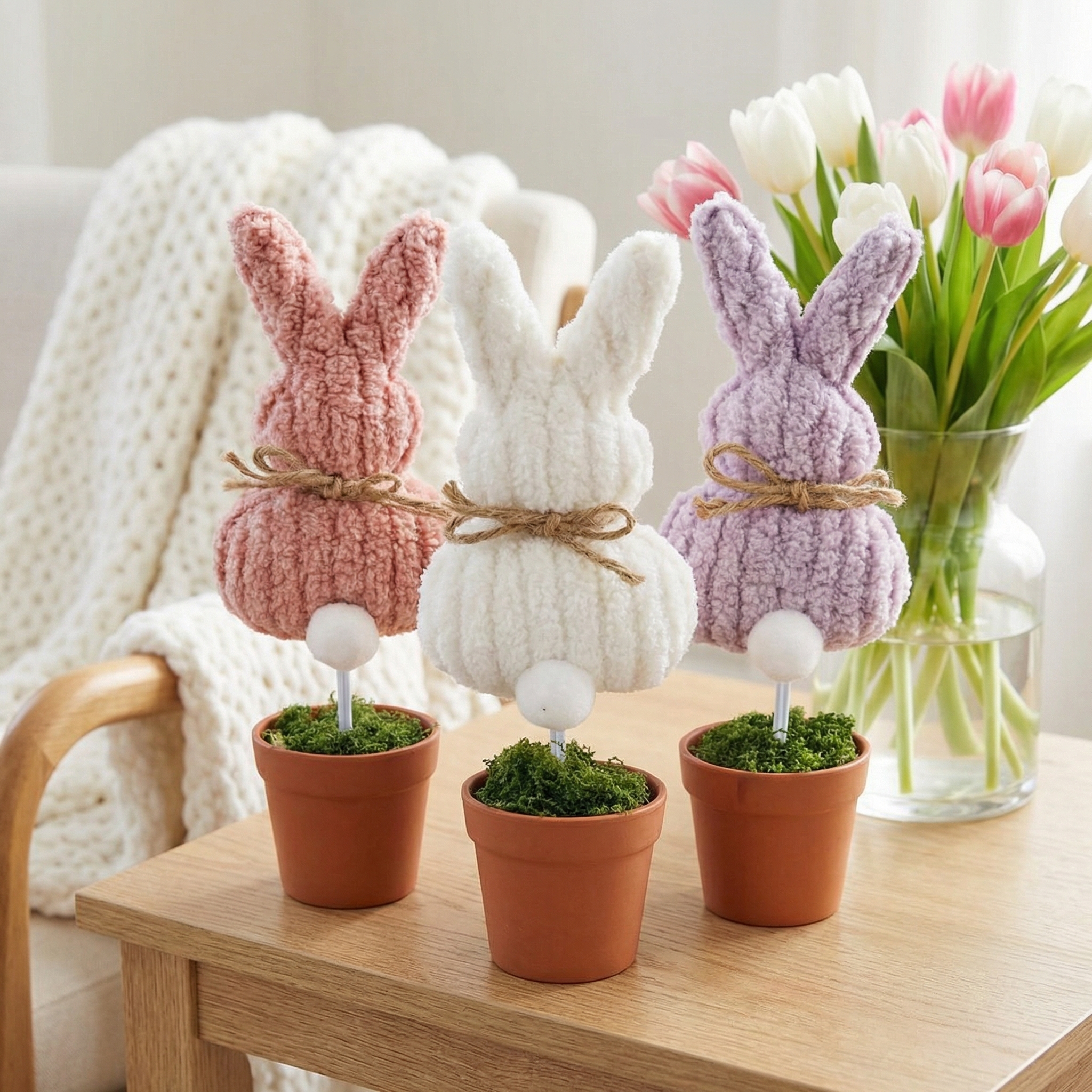 Cozy Spring Bunny Table Decor