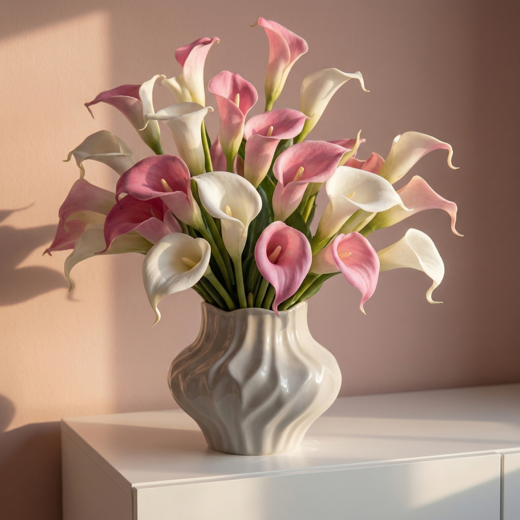 16Pcs Faux Calla Lily Floral Arrangement for Home Decor