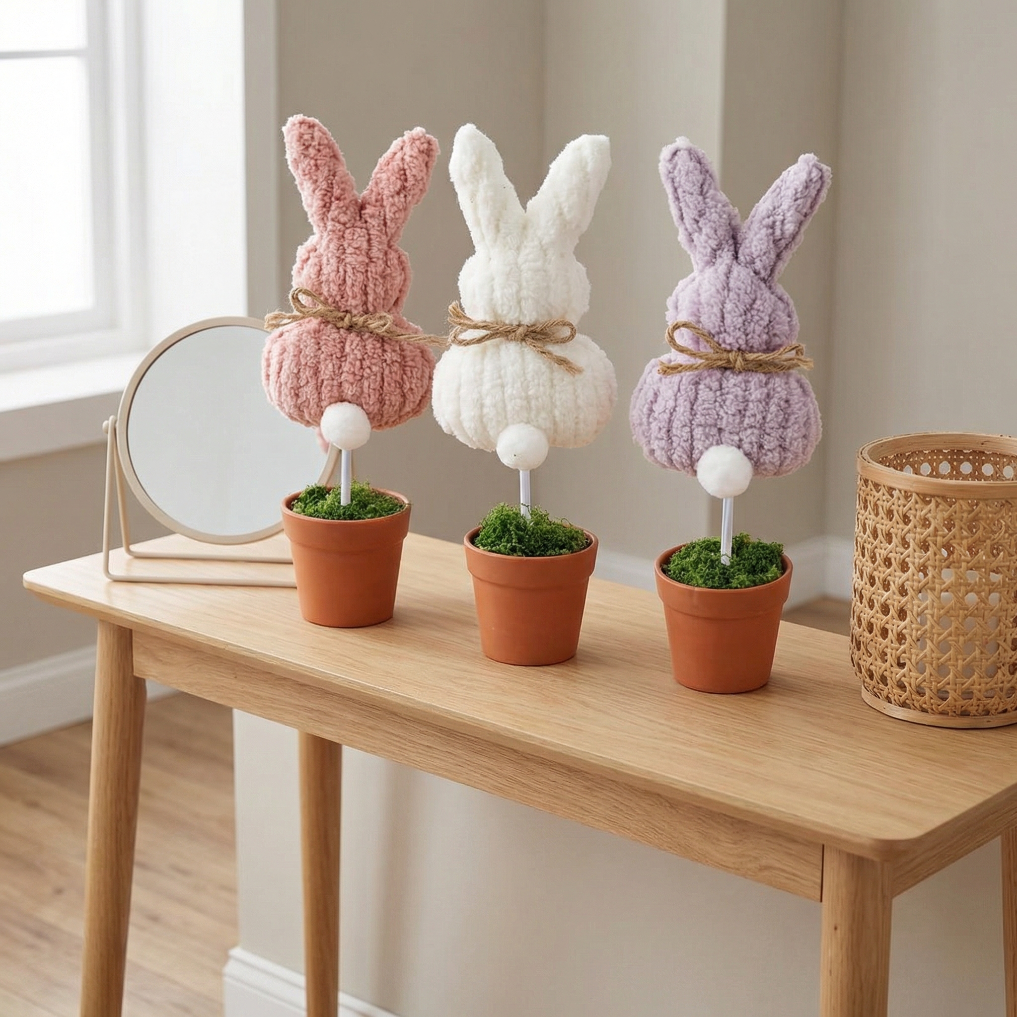 Cozy Spring Bunny Table Decor