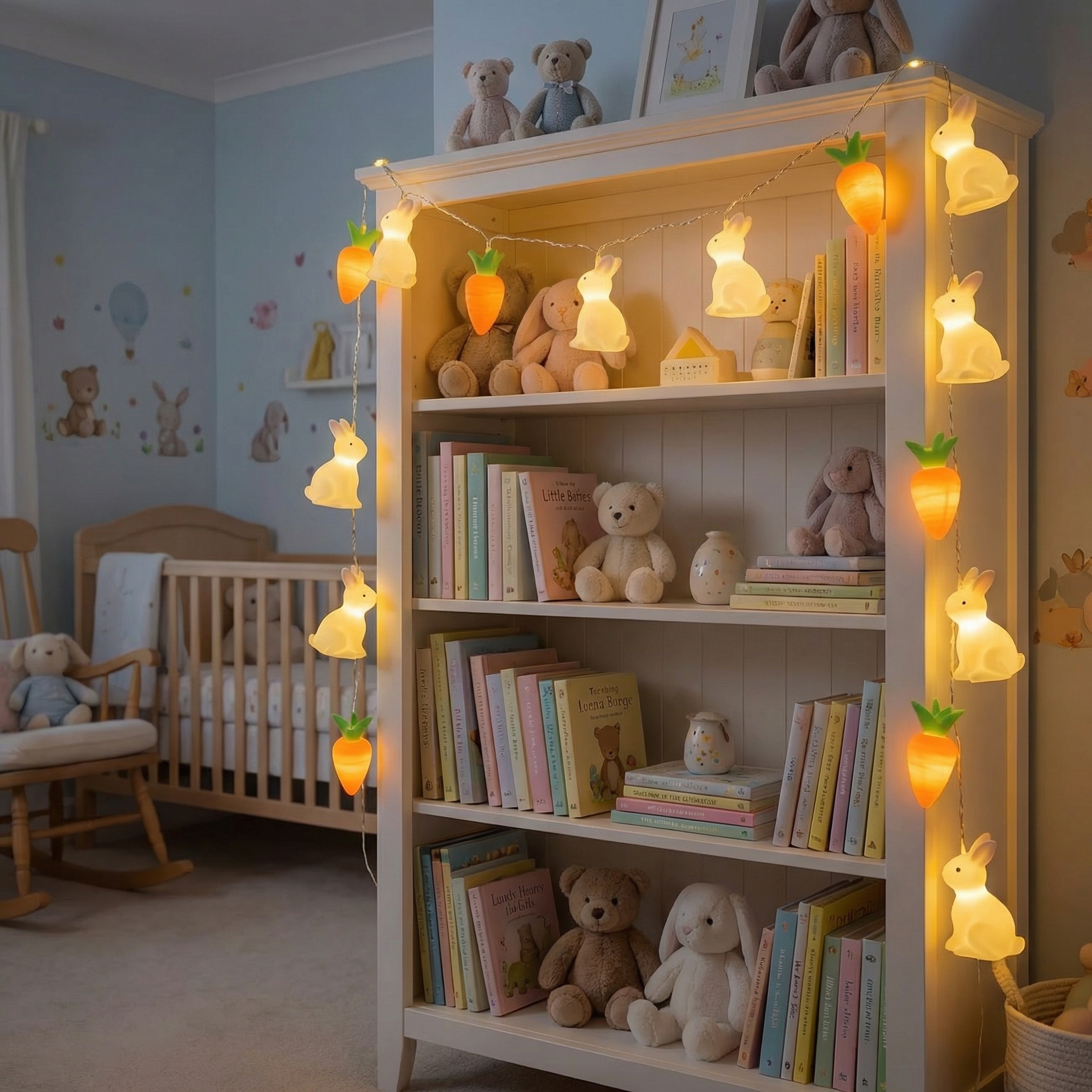 Bunny & Carrot Easter String Lights