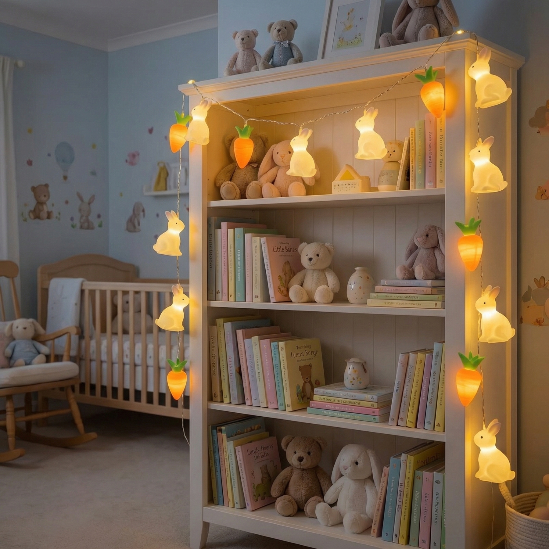 Bunny & Carrot Easter String Lights