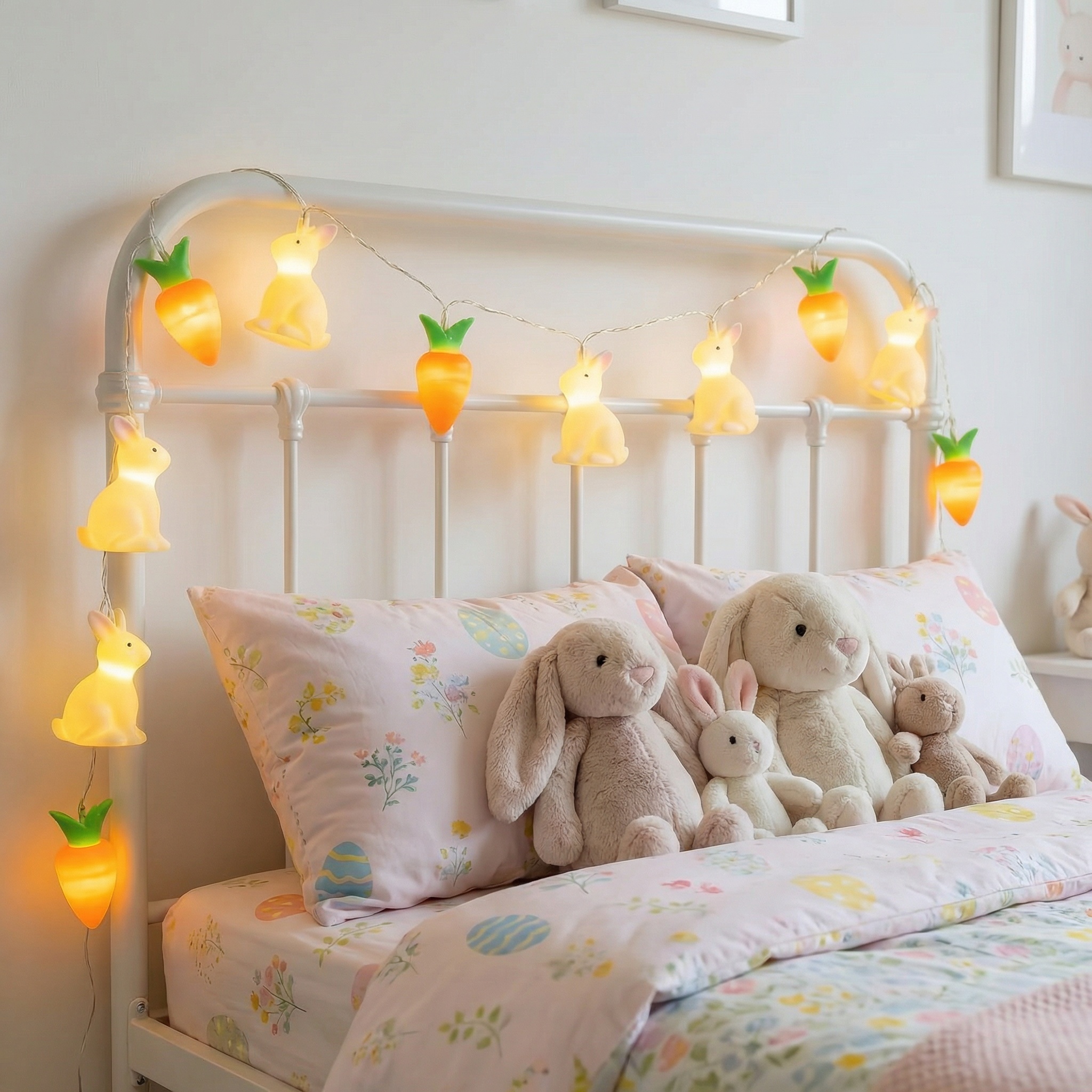 Bunny & Carrot Easter String Lights