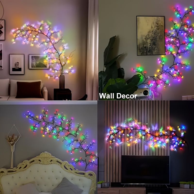 Christmas Branch Wall Lights with 96 LEDs, 8 Modes