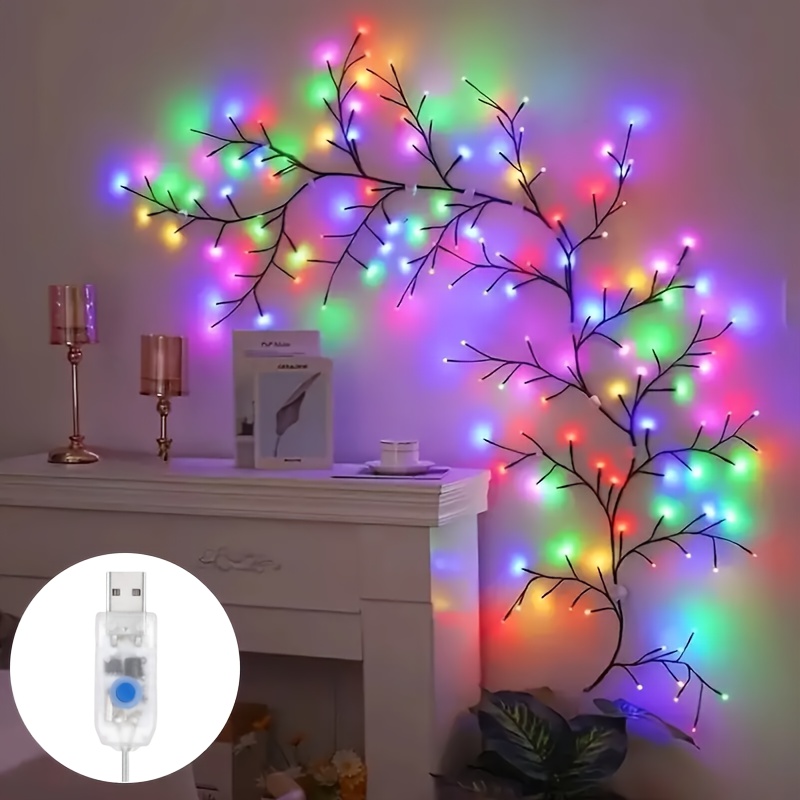 Christmas Branch Wall Lights with 96 LEDs, 8 Modes