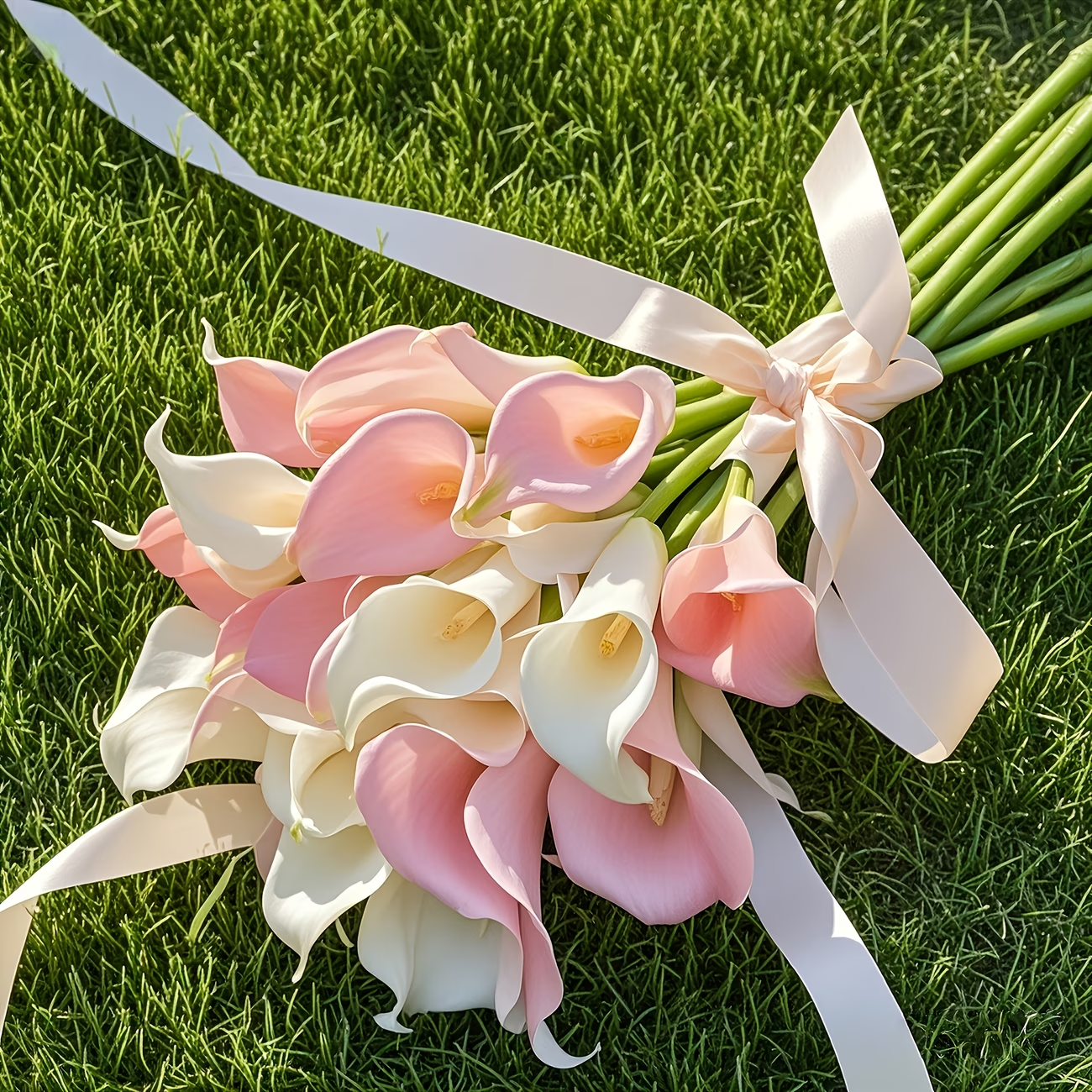 16Pcs Faux Calla Lily Floral Arrangement for Home Decor