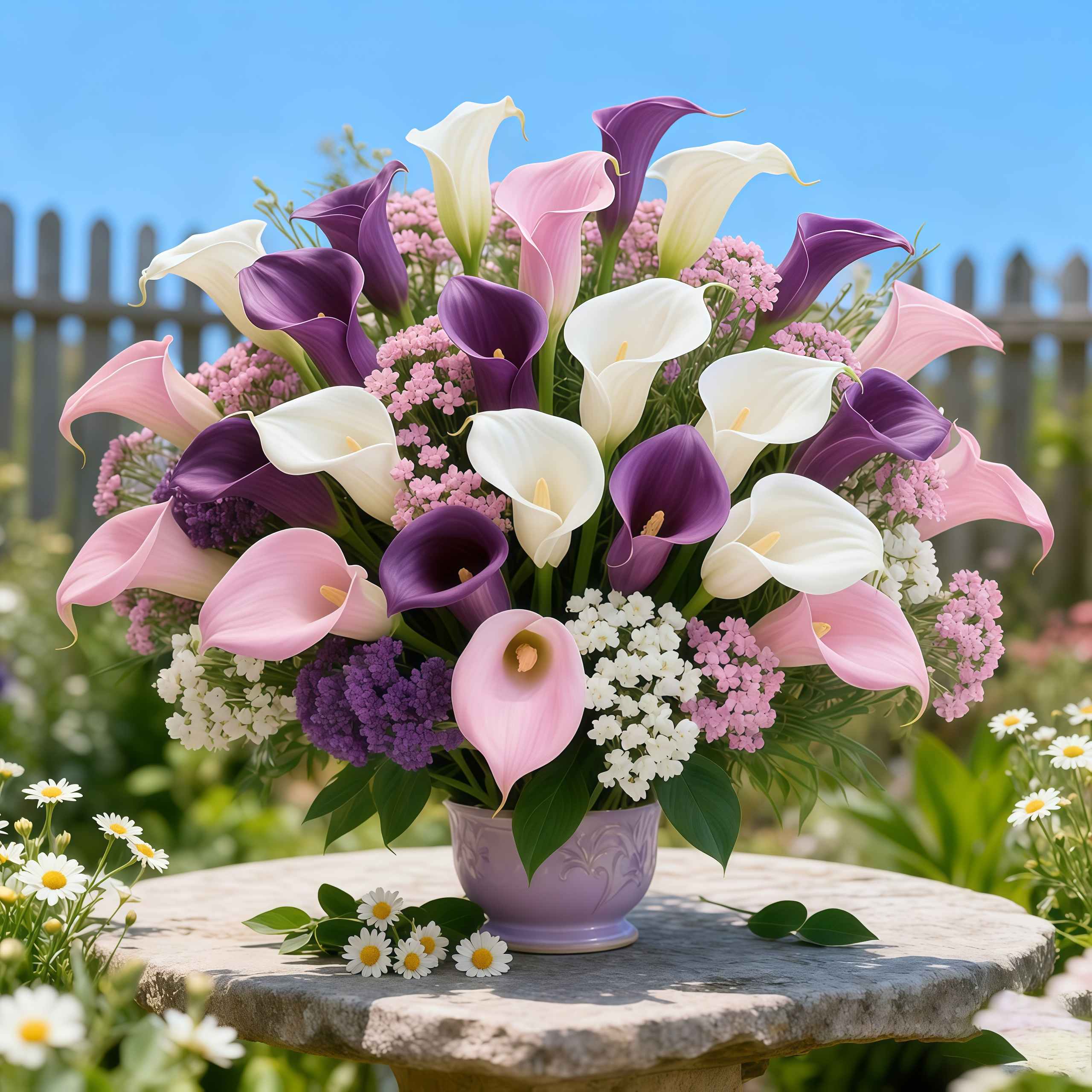 16Pcs Faux Calla Lily Floral Arrangement for Home Decor