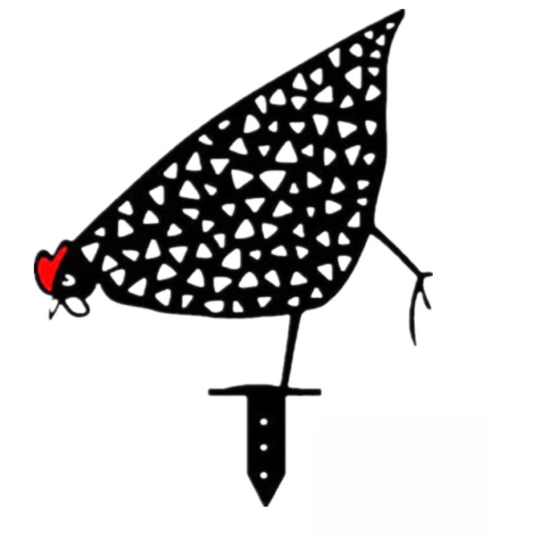 Chicken Garden Stake Outdoor Yard Décor