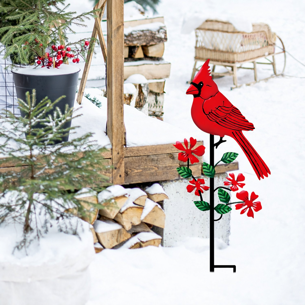 Cardinal Garden Stake for Lawn and Garden