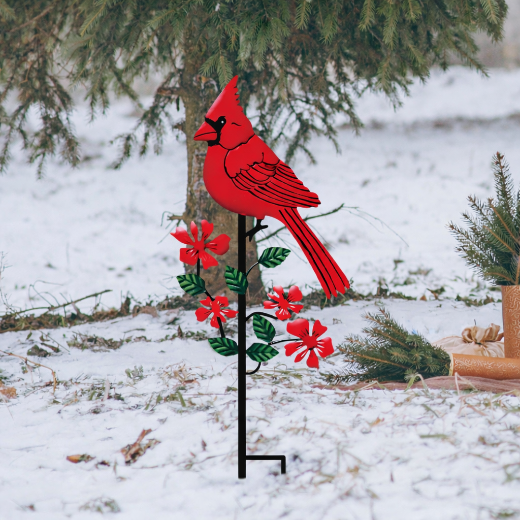 Cardinal Garden Stake for Lawn and Garden