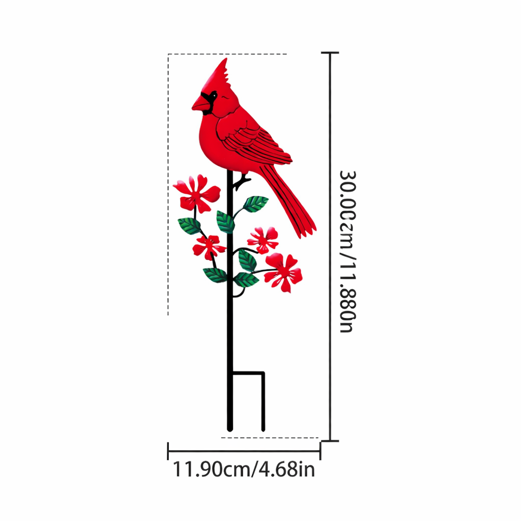 Cardinal Garden Stake for Lawn and Garden