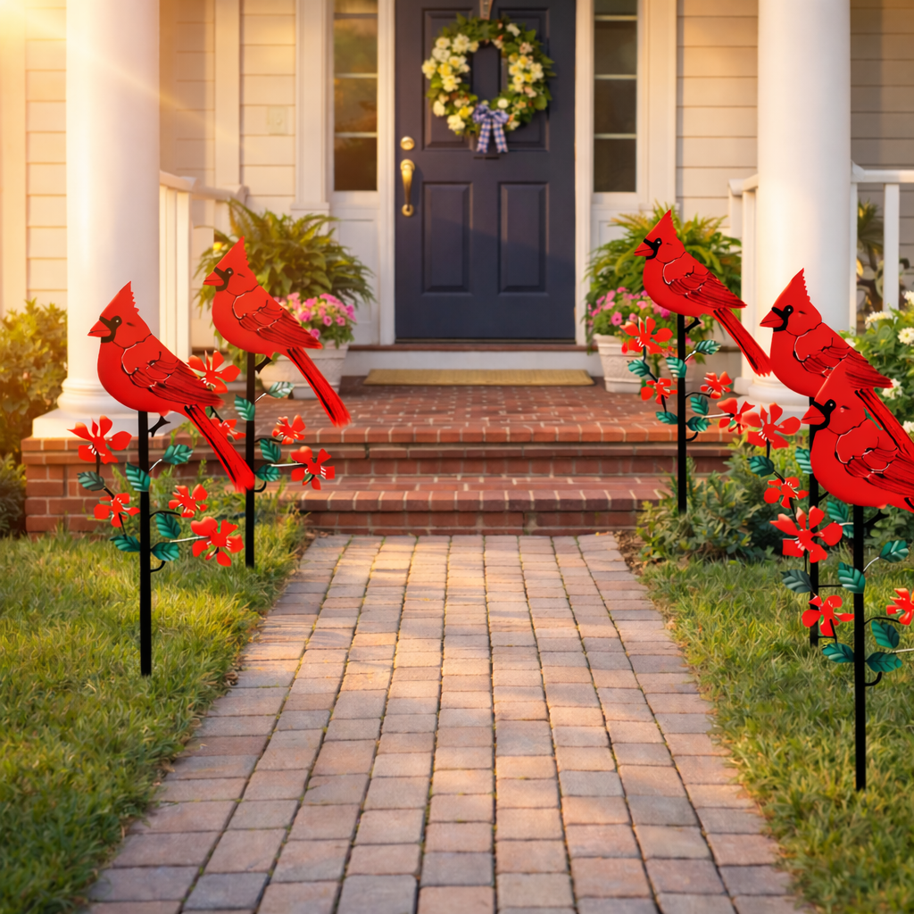 Cardinal Garden Stake for Lawn and Garden