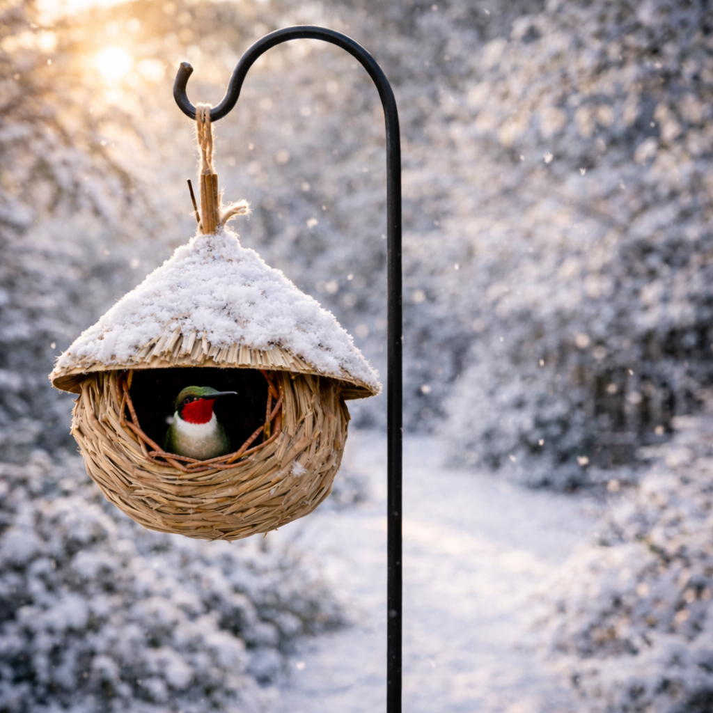 Handwoven Hanging Natural Straw Bird Nest House