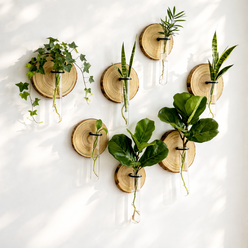 Wall Mounted Plant Propagation Vase with Tube