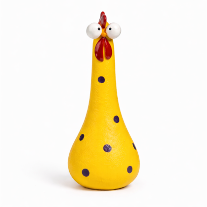  Hand-Painted Colorful Polka Dot Chicken Garden Statues