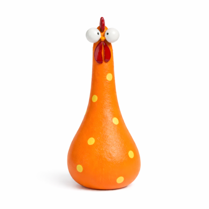  Hand-Painted Colorful Polka Dot Chicken Garden Statues