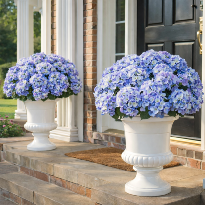5-Head Hydrangea Stem for Indoor & Outdoor Use – UV Protected
