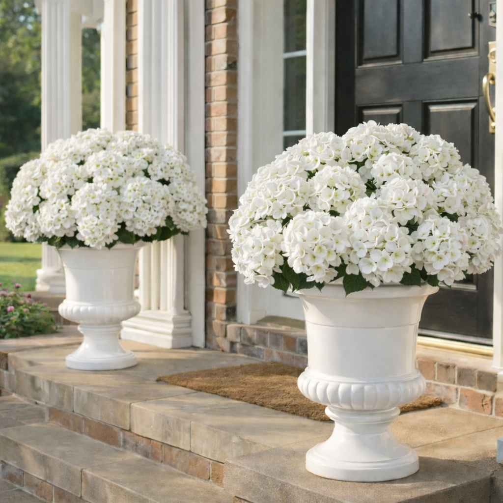 5-Head Hydrangea Stem for Indoor & Outdoor Use – UV Protected