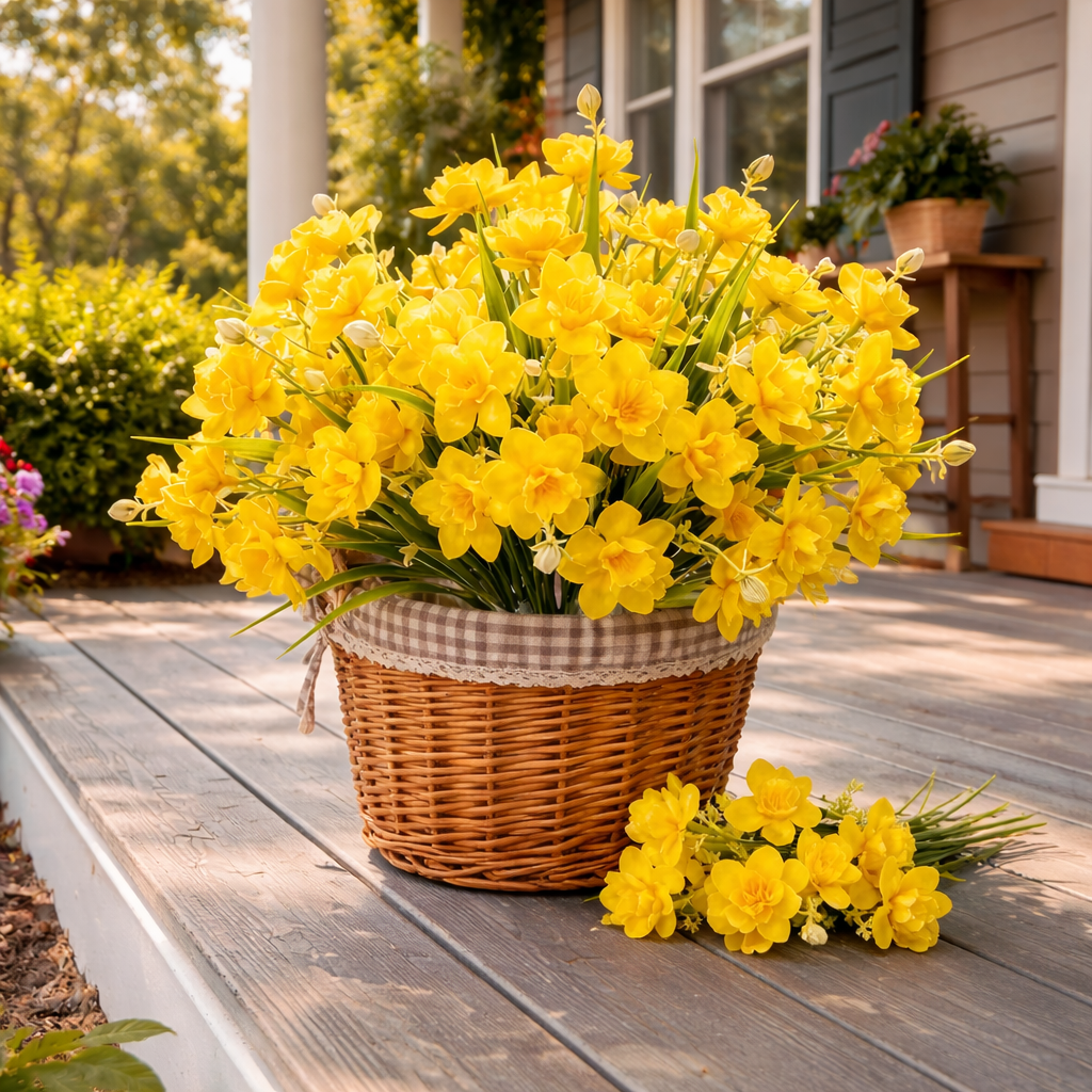 Full Spring Daffodil Porch Planter】