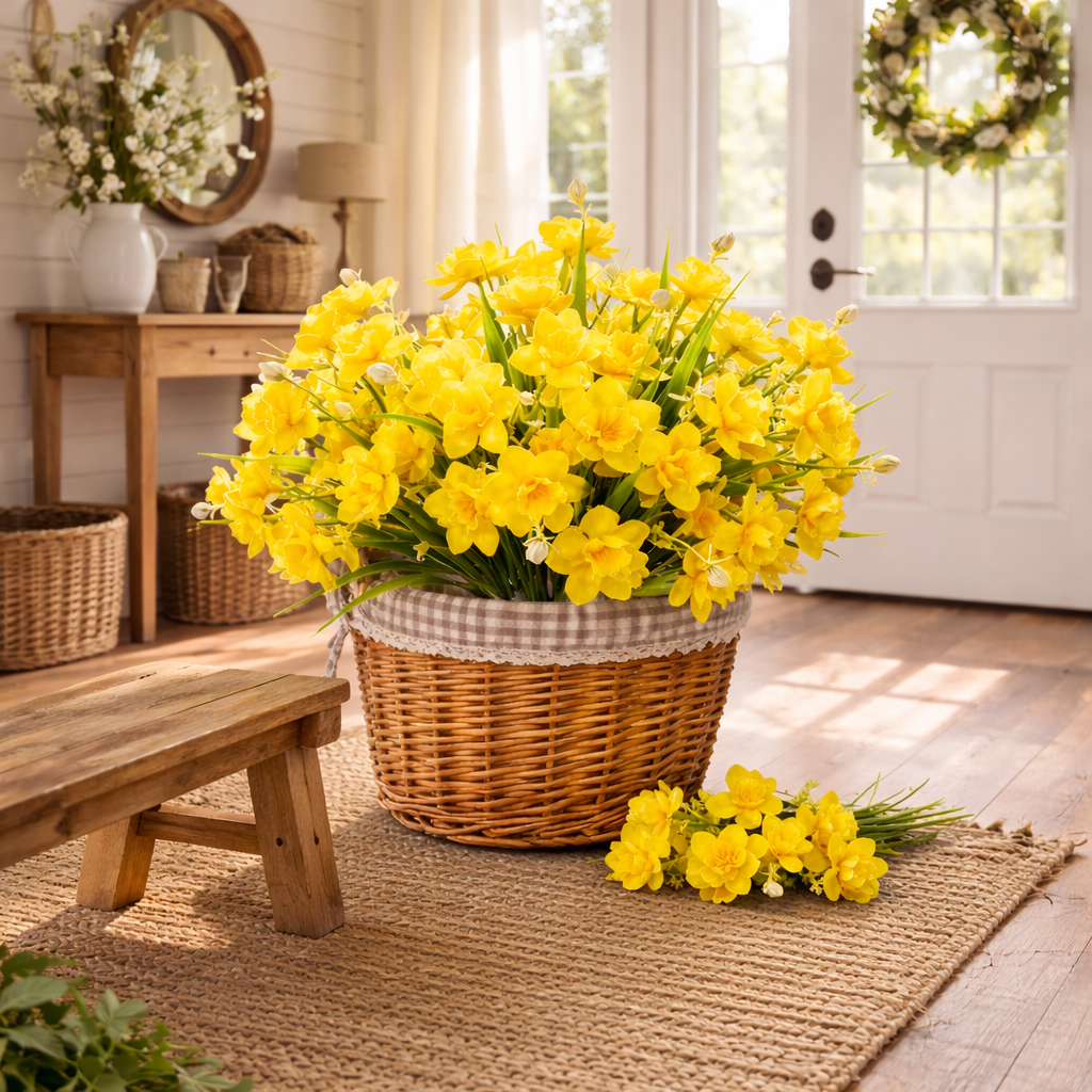 Full Spring Daffodil Porch Planter】